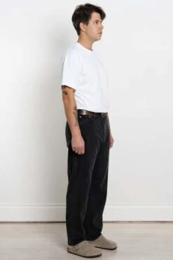 Orslow101 Dads Fit Denim Jeans - Black Stone Wash -Modern Pant Wear Shop 101 Dad s Fit Denim Jeans Black Stone Wash 20231024005711