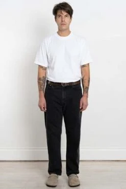 Orslow101 Dads Fit Denim Jeans - Black Stone Wash -Modern Pant Wear Shop 101 Dad s Fit Denim Jeans Black Stone Wash 20231024005711 3