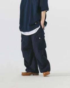 AnglanRain Camo Oblique Cargo Pants - Navy