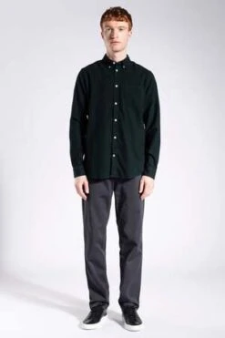 Norse ProjectsAnton Brushed Flannel Shirt - VARSITY GREEN