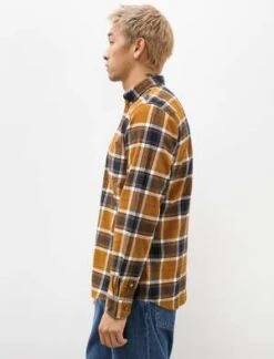 Norse ProjectsAnton Organic Flannel Check Shirt Cumin - Yellow -Modern Pant Wear Shop Anton Organic Flannel Check Shirt Cumin Yellow 20231026005928 1