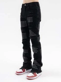 RICHGAINERRichgainer Embroidery Denim Jeans - Black
