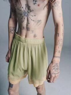 BODECitron Silk Deco Zig-Zag Short - Apricot -Modern Pant Wear Shop BODE Citron Silk Deco Zig Zag Short Apricot 20221202023019