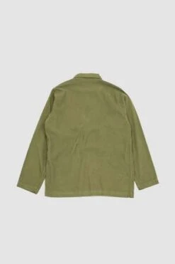 Universal WorksBakers Overshirt - Olive -Modern Pant Wear Shop Bakers Overshirt Fine Cord Olive 20230814211535 3