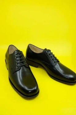 LemaireCow Leather Square Derby - Black -Modern Pant Wear Shop Black Cow Leather Square Derby 20230721051041 2