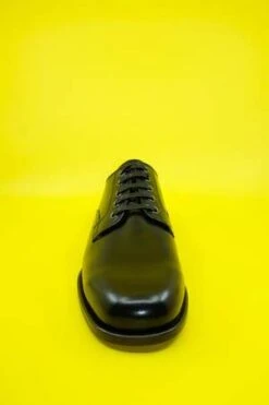 LemaireCow Leather Square Derby - Black -Modern Pant Wear Shop Black Cow Leather Square Derby 20230721051041