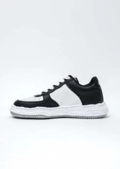 Mihara YasuhiroOG Sole Leather Low-Top Sneaker WAYNE LOW Sneakers - Black/White -Modern Pant Wear Shop Black White OG Sole Leather Low Top Sneaker WAYNE LOW 20221014113255