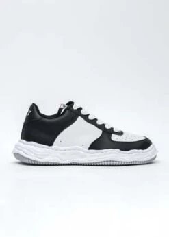 Mihara YasuhiroOG Sole Leather Low-Top Sneaker WAYNE LOW Sneakers - Black/White -Modern Pant Wear Shop Black White OG Sole Leather Low Top Sneaker WAYNE LOW 20221014113256