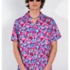 Graphia New YorkCamp Collar Print Short Sleeve Shirt - Red Floral Dream -Modern Pant Wear Shop Camp Collar Red Floral Dream Print Short Sleeve Shirt 20210405005305