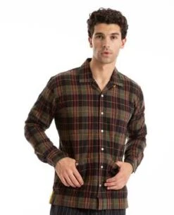 Original Madras Trading CompanyCuban LS Shirt - Brown