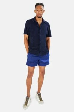 Stone IslandEconyl Nylon Metal Star Inlay Shorts - Bright Blue -Modern Pant Wear Shop ECONYL Nylon Metal Star Inlay Shorts Bright Blue 20220811062726 4