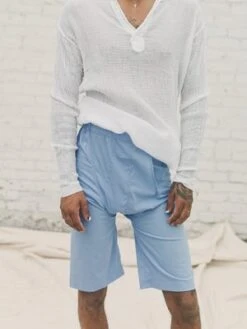 Edward CumingBrief Shorts - Deep Sky Pin Stripe