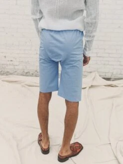 Edward CumingBrief Shorts - Deep Sky Pin Stripe -Modern Pant Wear Shop Edward Cuming Brief Shorts Deep Sky Pin Stripe 20210909215035