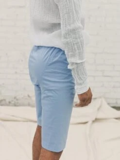 Edward CumingBrief Shorts - Deep Sky Pin Stripe -Modern Pant Wear Shop Edward Cuming Brief Shorts Deep Sky Pin Stripe 20210909215037