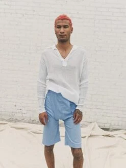 Edward CumingBrief Shorts - Deep Sky Pin Stripe -Modern Pant Wear Shop Edward Cuming Brief Shorts Deep Sky Pin Stripe 20210909215038