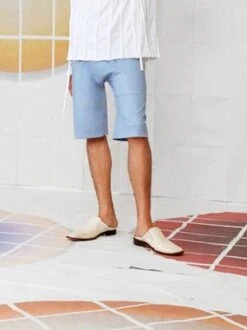 Edward CumingBrief Shorts - Deep Sky Pin Stripe -Modern Pant Wear Shop Edward Cuming Brief Shorts Deep Sky Pin Stripe 20210909215039