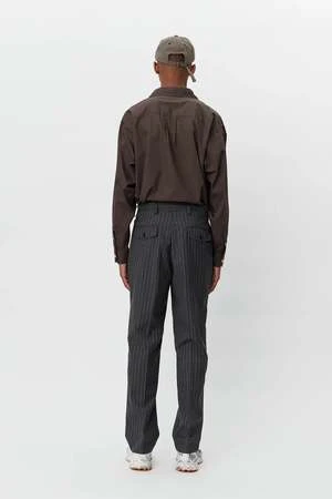 MfpenFormal Trousers - Grey Pinstripe 7 MfpenFormal Trousers - Grey Pinstripe - Image 5