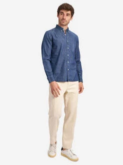 O.N.SFulton Indigo Twill Shirt - Indigo -Modern Pant Wear Shop Fulton Indigo Twill Shirt 20230906164534 1