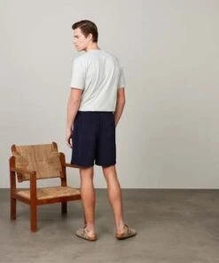 HartfordTerry Shorts - Navy -Modern Pant Wear Shop Hartford Men s Terry Shorts Navy 20230407193427 2