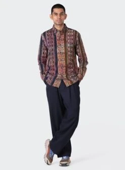 KardoRyan Long Sleeve Corduroy Shirt - Tapestry Block Print -Modern Pant Wear Shop Kardo Ryan Long Sleeve Corduroy Shirt BP102 Tapestry Block Print 20230927050853 1