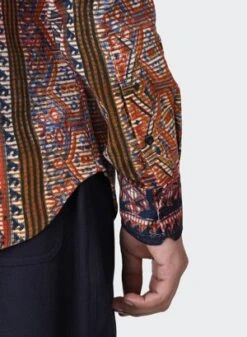 KardoRyan Long Sleeve Corduroy Shirt - Tapestry Block Print -Modern Pant Wear Shop Kardo Ryan Long Sleeve Corduroy Shirt BP102 Tapestry Block Print 20230927050854 1