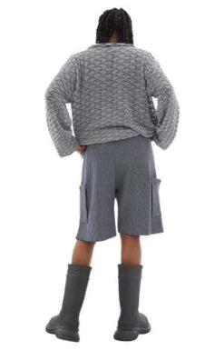 Isa BoulderLenticular Shorts W/ Pockets - Denim -Modern Pant Wear Shop Lenticular Shorts w Pockets Denim 20230429232623 1