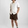 RhythmLinen Textured Stripe Jam Shorts - Silt
