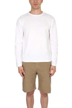 Blue&CreamLong Sleeve Pique T Shirt --White