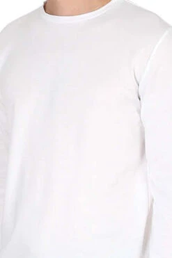 Blue&CreamLong Sleeve Pique T Shirt --White -Modern Pant Wear Shop Long Sleeve Pique T Shirt White 20220811101030 3