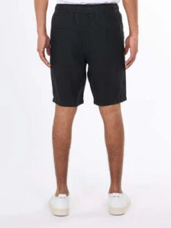 Knowledge Cotton ApparelLoose Linen Shorts - Black -Modern Pant Wear Shop Loose linen shorts in black 20230314162330 1