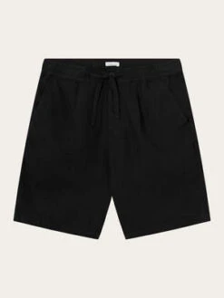 Knowledge Cotton ApparelLoose Linen Shorts - Black -Modern Pant Wear Shop Loose linen shorts in black 20230314162330 3
