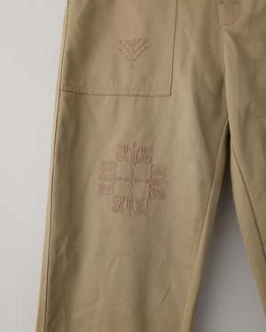 AdishDark Brown Makhlut Worker Cotton Chino Pants - Beige 5 AdishDark Brown Makhlut Worker Cotton Chino Pants - Beige - Image 3