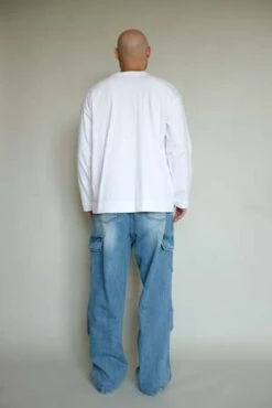 JOWA.JOWA Mid Wash Cargo Denim Pants -Modern Pant Wear Shop Mid Wash Cargo Denim Pants 20230717233730 1