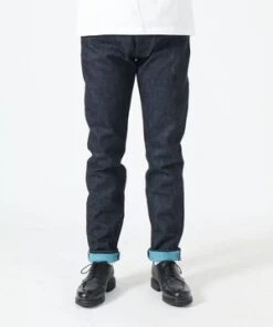 Momotaro Jeans0306-IM 15.7oz Indigo Tight Tapered Denim - Mint Blue -Modern Pant Wear Shop Momotaro 0306 IM 15 7oz Indigo Mint Blue Tight Tapered Denim 20230802225128 1