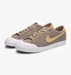NikeSB Zoom All Court CK Khaki 806306 221 Sneakers - Khaki/Mushroom/White