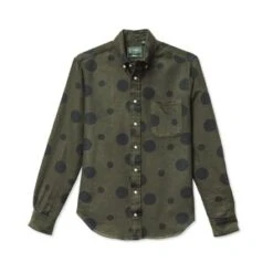 Gitman Bros.Brushed Dot Jacquard Shirt - Olive