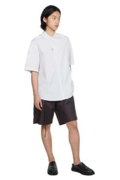 P. AndradeWide Leg Shorts - Grey/Brown -Modern Pant Wear Shop P Andrade Wide Leg Shorts Grey Brown 20221110140201 1