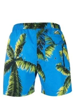 Blue Sky InnPalm Tree Print Swim Trunks - Sky Blue/Multicolor -Modern Pant Wear Shop Palm Tree Print Swim Trunks 20230525013746 1