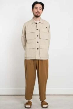 Universal WorksPhotographers Overshirt Paper Touch Cotton - Stone -Modern Pant Wear Shop Photographers Overshirt Paper Touch Cotton Stone 20230422031134