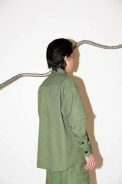 KkCoPierced Double Button Down - Fern -Modern Pant Wear Shop Pierced Double Button Down in Fern 20231009221701 1