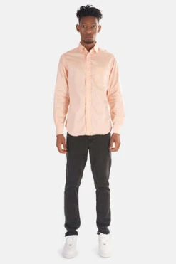 Blue&CreamPinpoint Button Down - Peach -Modern Pant Wear Shop Pinpoint Button Down Peach 20220811123912