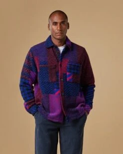 Portuguese FlannelBridge Overshirt - Blue/Purple