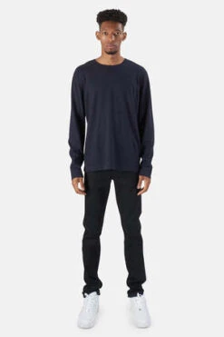 Blue&CreamReade Long Sleeve Tee - Navy -Modern Pant Wear Shop Reade Long Sleeve Tee Navy 20220811132308 2