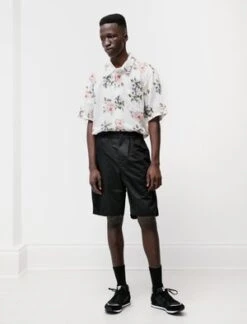 NiuhansRelaxed Shorts Cotton Linen Silk - Black