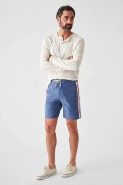 Faherty BrandRetro Surf Stripe Boardshort - Blue -Modern Pant Wear Shop Retro Surf Stripe Boardshort 20230512183718 2