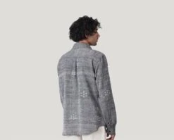 KardoRyan Khadi Cotton Shirt - Charcoal -Modern Pant Wear Shop Ryan Shirt in Charcoal Khadi Cotton 20231012211124 1