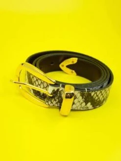 SECOND/LAYERThe Doc Belt - White Python/Silver -Modern Pant Wear Shop SECOND LAYER The Doc Belt White Python Silver 20230811221346