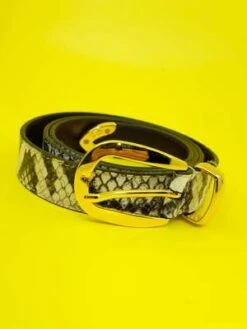 SECOND/LAYERThe Doc Belt - White Python/Silver -Modern Pant Wear Shop SECOND LAYER The Doc Belt White Python Silver 20230811221348