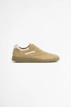 Reproduction Of FoundSerbian Military Trainer Shoes - Beige/off White Suede