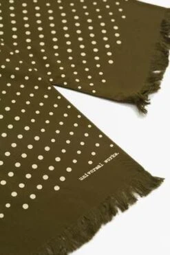 Universal WorksShort Scarf - Dot Print Olive -Modern Pant Wear Shop Short Scarf Dot Print Olive 20220926102425 2